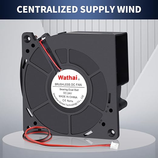 Wathai 120mm x 32mm 24V Centrifugal Small Blower Fan 24 Volt Brushless Cooling - Image 6