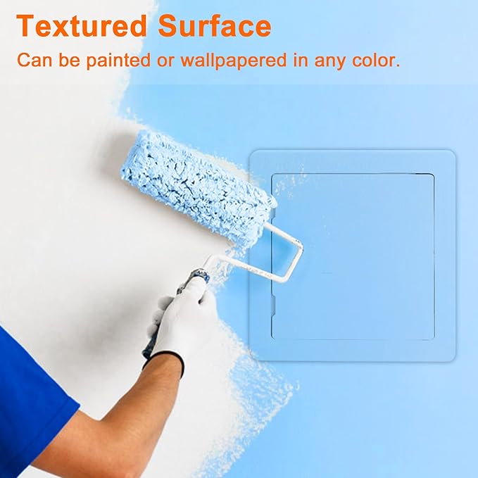 Suteck Plastic Access Panel for Drywall Ceiling 6 x 6 Inch Reinforced Plumbing Wall Access Doors Removable Hinged White