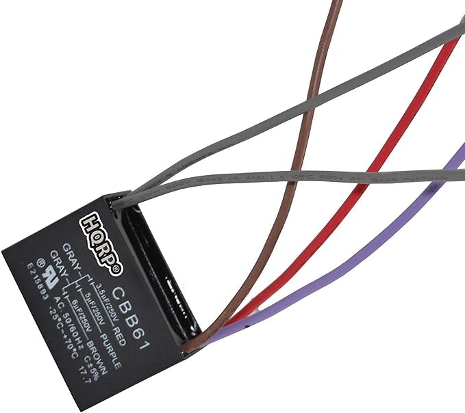HQRP Capacitor Compatible with Hampton Bay Ceiling Fan 3.5uf+5uf+6uf 5-Wire UL by HQRP