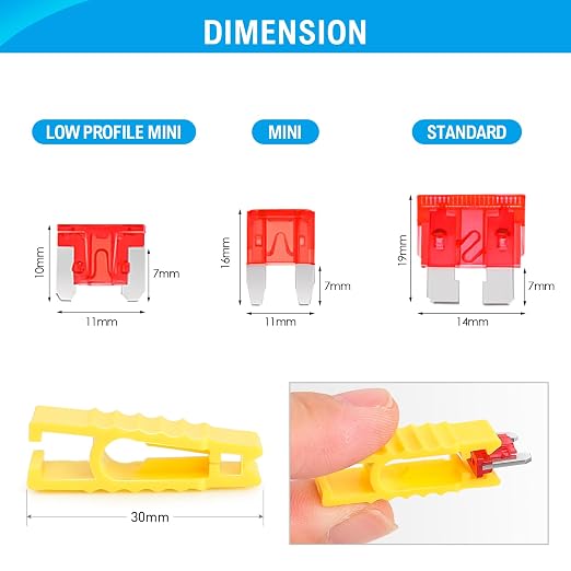Nilight 306 Pcs Automotive Blade Fuse Kit Standard Mini Low-Profile Fuse - Image 2
