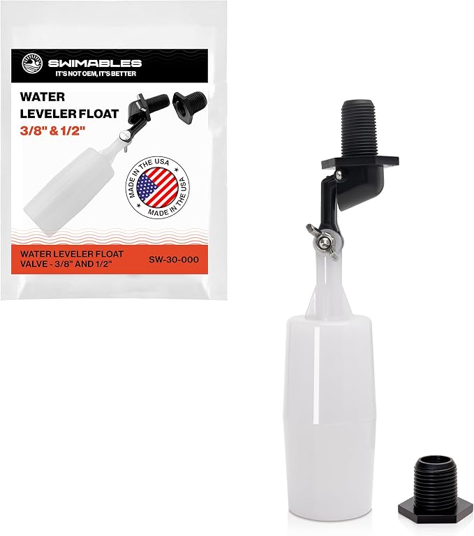 Swimables 3/8" and 1/2" Pool Auto Fill Float Valve Replacement | Includes by Swimables