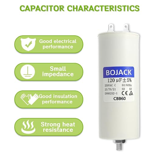 BOJACK CBB60 120 uF mfd ±5% 250v Volt 50/60Hz AC Capacitor Round Run Start - Image 5