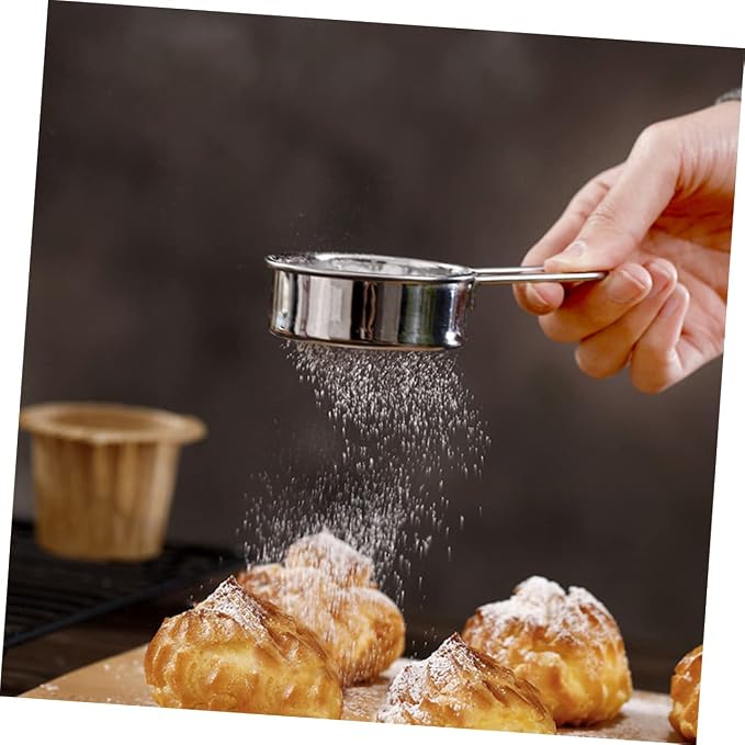 Healifty 2Pcs Stainless Steel Powder Sugar Sifter Baking Flour Sieve - Image 7