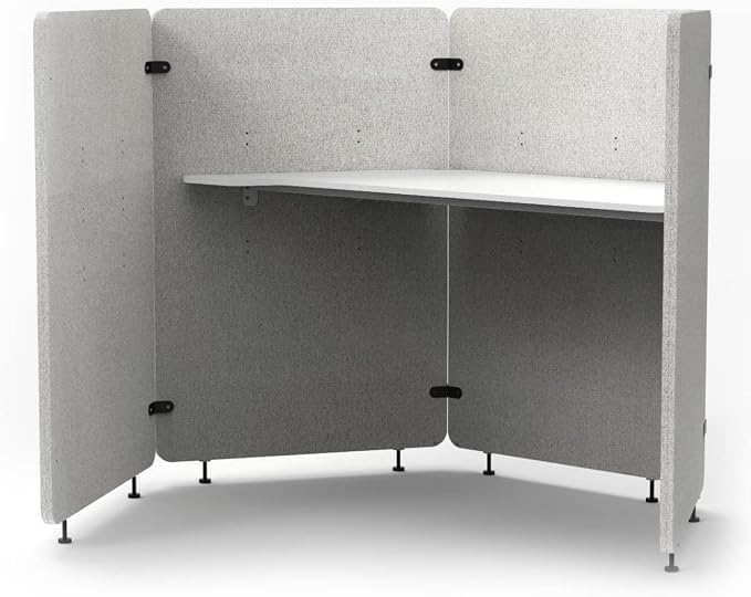 Stand Up Desk Store Noise Reducing Recycled PET 4 Panel Workpod - Image 2