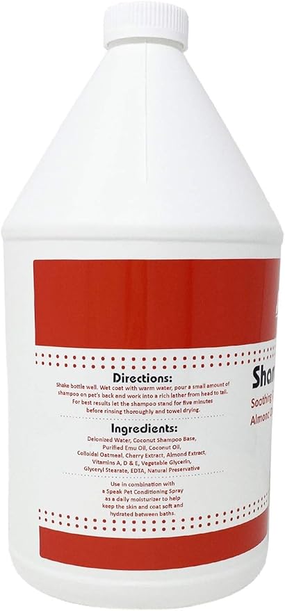 Natural Dog Shampoo, Soothing Cherry Almond Oatmeal, 1 Gallon