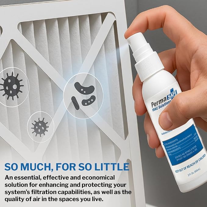 PermaSafe HVAC Solutions, Antimicrobial Air Filter Treatment, Odor Inhibitor - Image 7