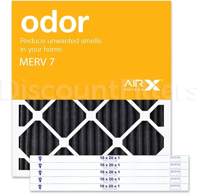 AIRX FILTERS WICKED CLEAN AIR. ODOR 18x20x1 MERV 7 Carbon Pleated Air Filter by AIRXFILTERSWICKEDCLEANAIR