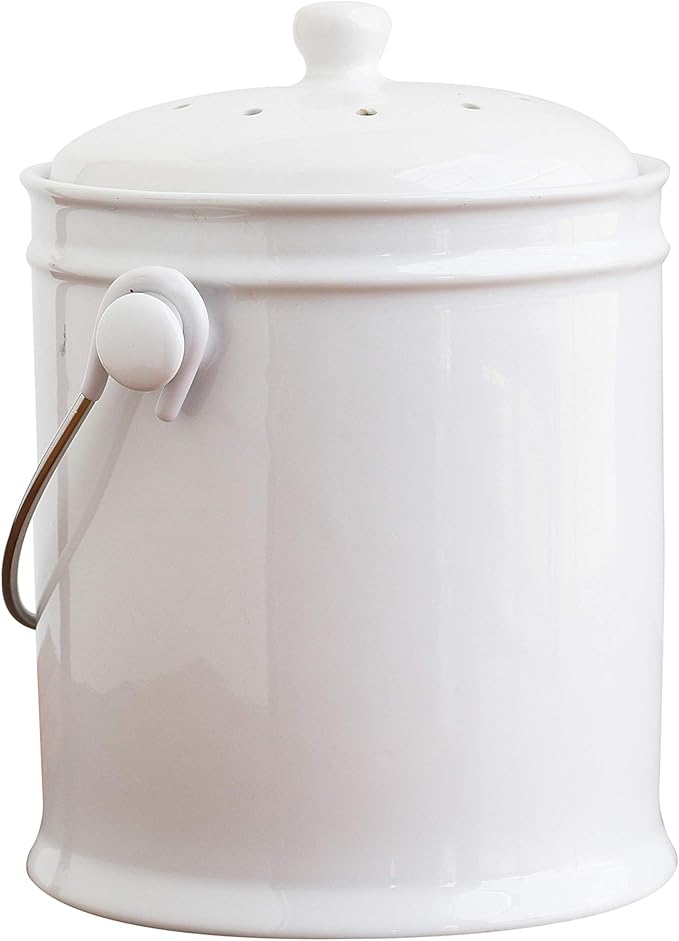 Natural Home 1-Gallon Ceramic Compost Bin by Unknown