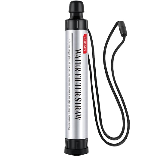 Timain 4-Stage Filtration, High Flow Rate Water Filter Straw, Water Purifier by TIMAIN
