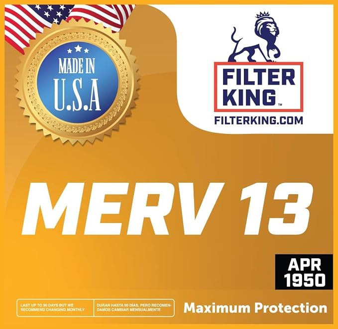 Filter King Air Filters 7.75x25.75x1 | 12 Pack | MERV 13 | HVAC Pleated AC - Image 2