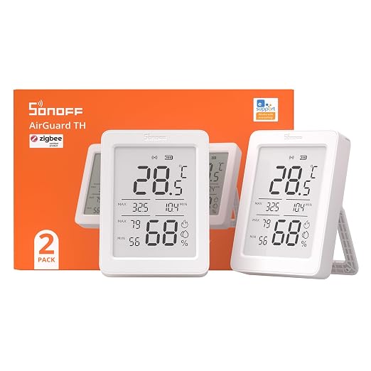 SONOFF SNZB-02DR2 AirGuard TH, Indoor Smart Zigbee Temperature and Humidity by SONOFF
