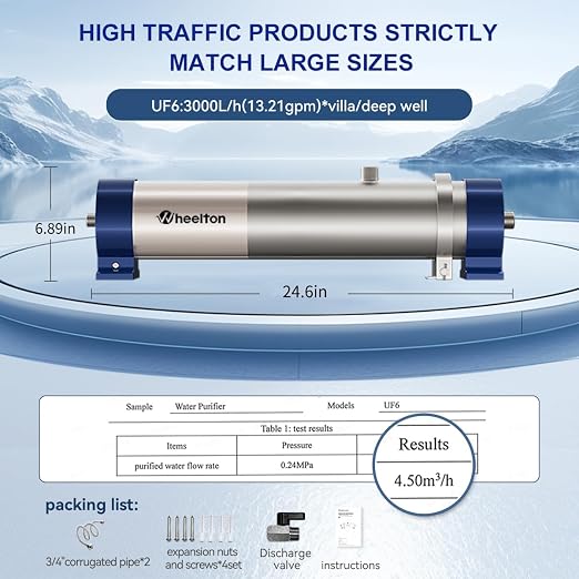 13.21GPM Ultra-Filtration Whole House Water Filter, Stainless Steel Water - Image 8