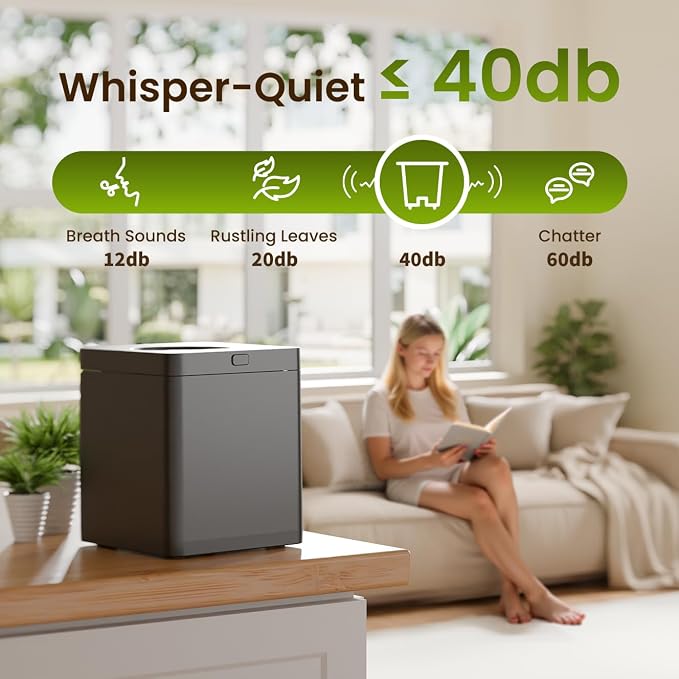 TOPZEE Electric Compost Bin for Kitchen, 3L Smart Countertop Composter - Image 3