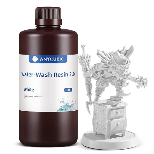 ANYCUBIC Water Washable 3D Printer Resin 2.0, 405nm High Precision 3D Resin by ANYCUBIC