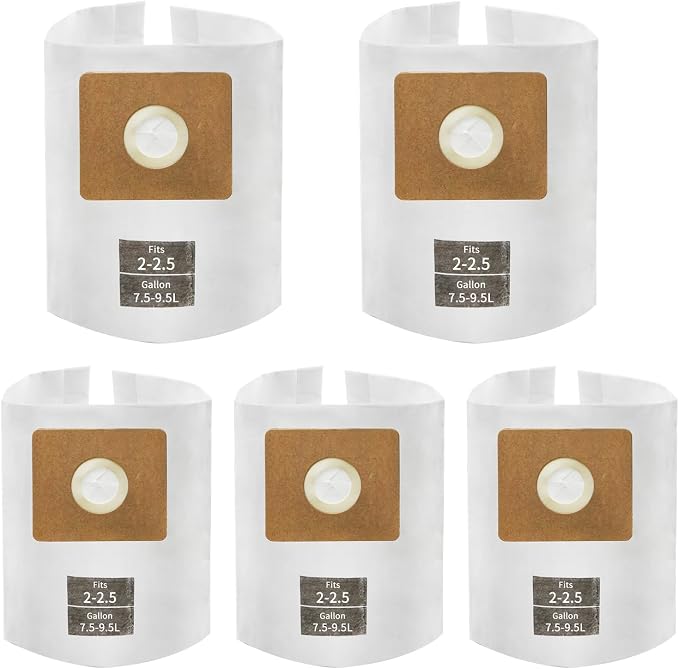 5 Pack Micro Shop VAC Bags 2-2.5 Gallon, Type B 90668 9066800 9066833, All - Image 7
