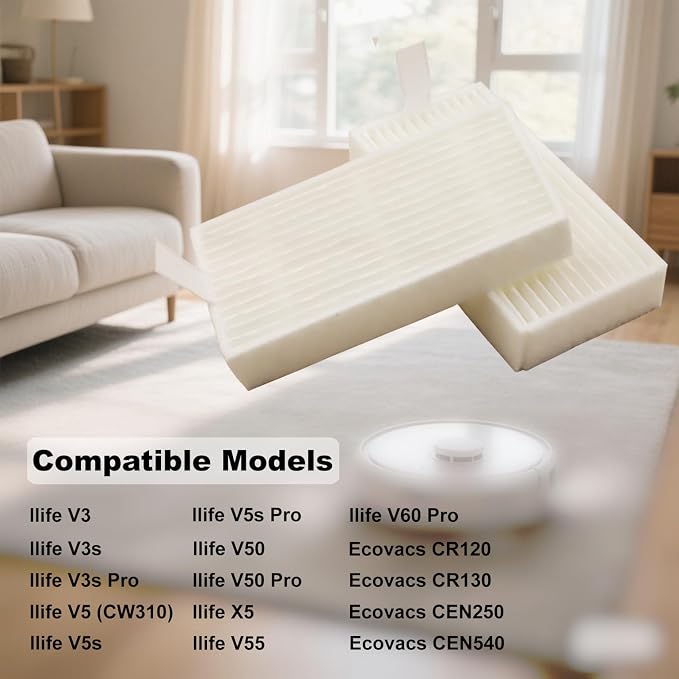 10pcs HEPA Filter for ILIFE Vacuum Cleaners, Replacement Filters for ILIFE V3 - Image 5