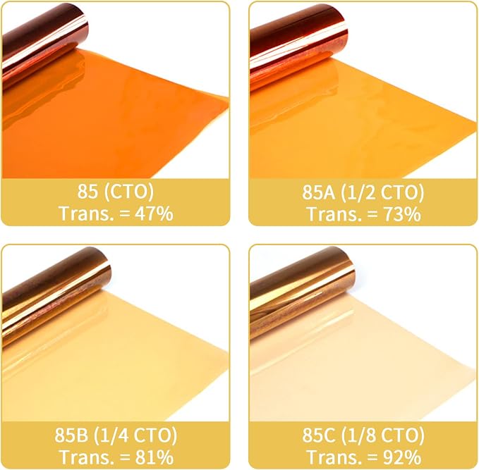 Meking 16x20 inches Lighting Gels CTO Photo Lights Gel Filters Transparent - Image 5