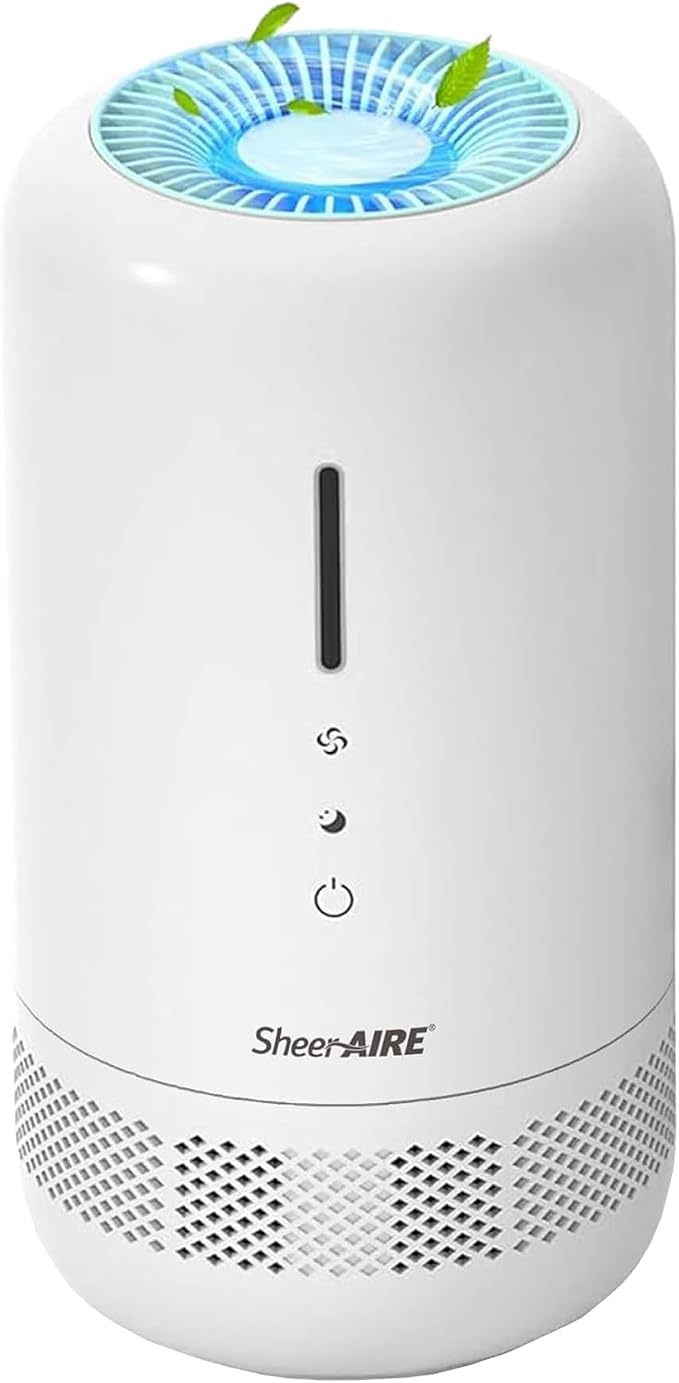 Portable HEPA Air Purifier Energy-Saving Mode, One Touch Operation, Lightweight by SheerAIRE