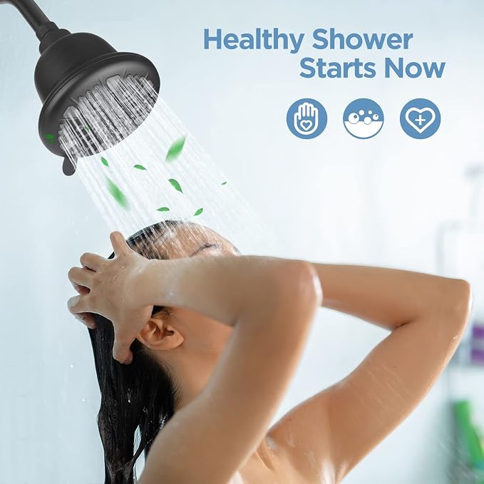 MakeFit Filtered Shower Head Matte Black- High Pressure Shower Head - Image 7