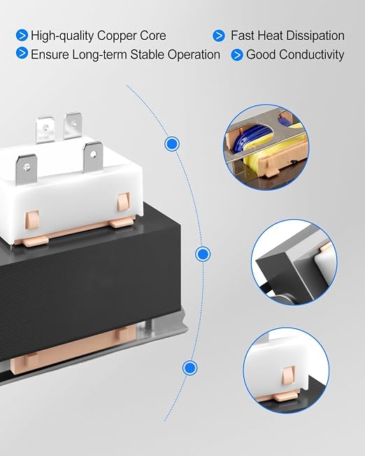 HT01CN241 40VA HVAC Control Transformer, 208/240V to 24V Furnace Transformer - Image 4