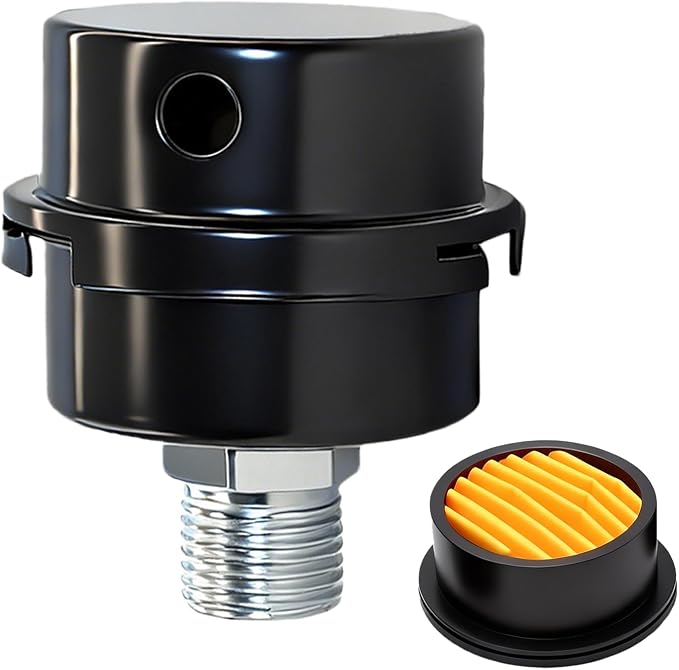 Air Compressor Silencer Filter, 1/2" Thread, 20mm Metal Noise Muffler, - Image 7