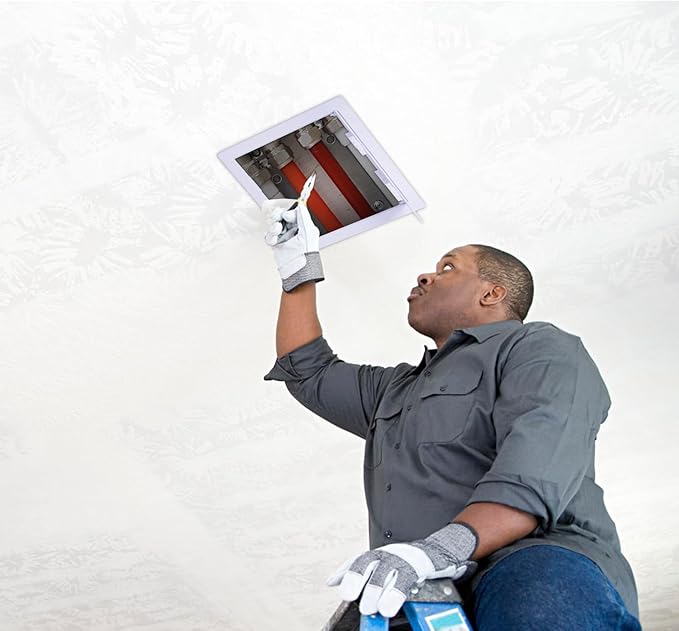 Suteck Plastic Access Panel for Drywall Ceiling 6 x 6 Inch Reinforced Plumbing Wall Access Doors Removable Hinged White