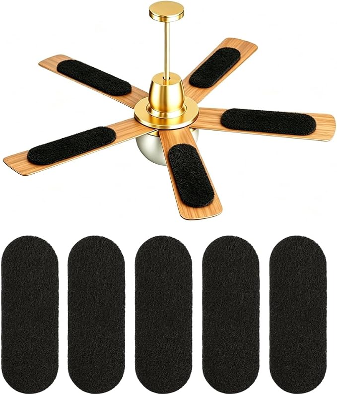 5 Pack Ceiling Fan Filter for Blades, Activated Carbon Ceiling Fan Air Purifier by Palmhill
