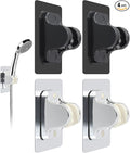 4PCS Shower Head Holder Strong Adhesive Adjustable, Waterproof Shower Hand Held Sprayer Holder Wall Mount