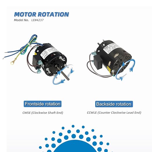 AA-4237 Fan Motor Replaces Aprilaire humidifier Blower Motor Part Number 4237 - Image 3