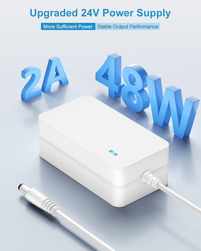 ALITOVE 24V Power Supply 2A AC/DC Adapter 100~240V 50-60hz to DC 24 Volt Power - Image 2