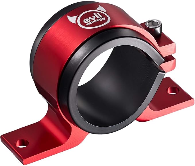 EVIL ENERGY 50mm Fuel Filter Mounting Bracket, Fuel Pump Clamp Holder Red by EVILENERGY