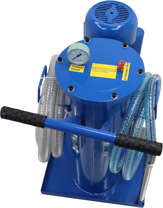 220V Filtering Machine Portable Hydraulic Oil Filter Cart Single Cylinder - Image 6