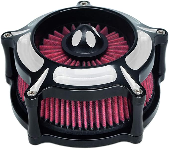 Air Filter Intake Motorcycle Turbine Cleaner Kit Cnc Cut Chrome - Image 2
