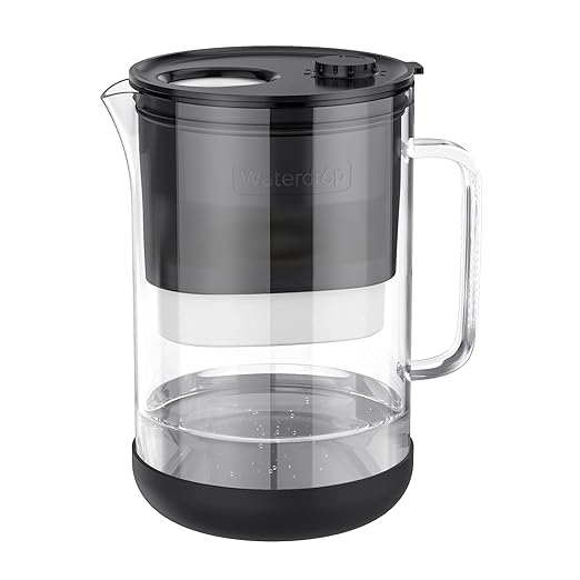 Waterdrop Large Glass Water Filter Pitcher, Eco-Friendly, by Waterdrop