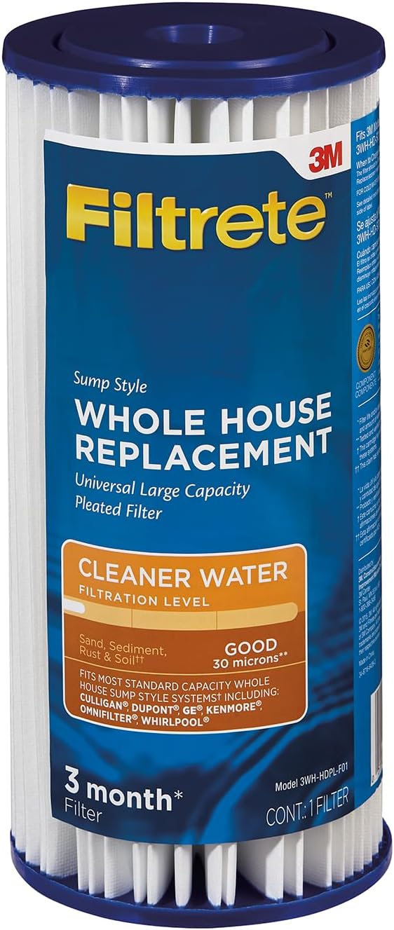 Filtrete Large Capacity Pleated Whole House Water Filter System 3WH-HDPL-F01 by Unknown