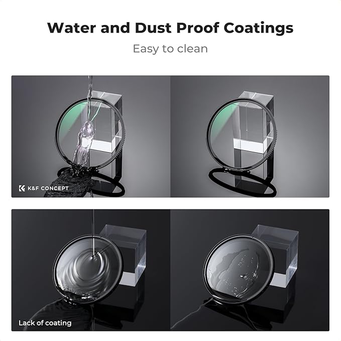 K&F CONCEPT 67mm Circular Polarizers Filter & MC UV Protection Filter Kit - Image 6