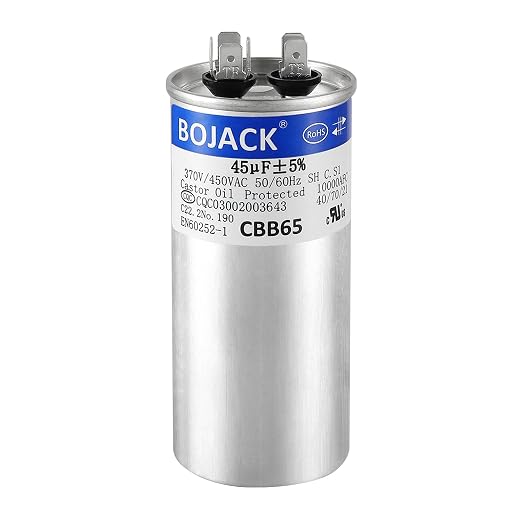 BOJACK 45 uF MFD 370/450 V CBB65 Round Run Start Capacitor by BOJACK