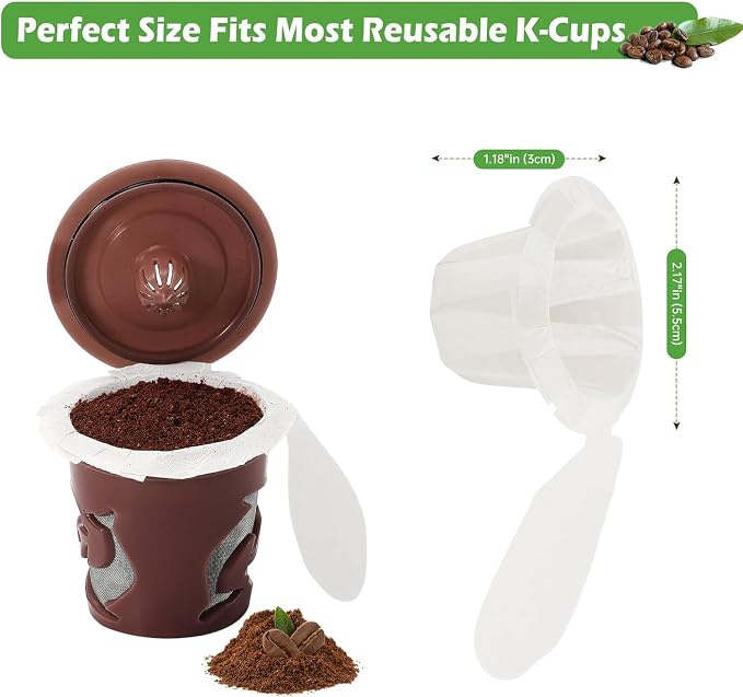 Aussen Disposable Coffee Paper Filters Replacement Kerig Filter Fit All Keurig - Image 5