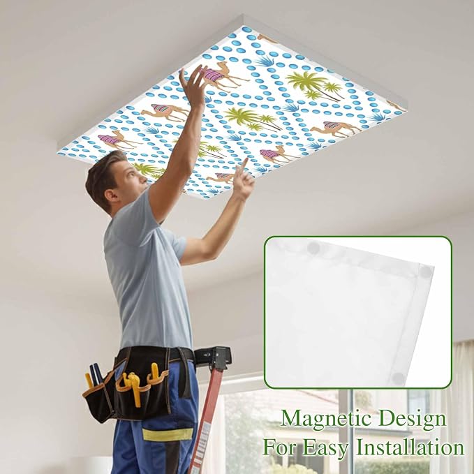 4 Pack Fluorescent Light Cover, Camels Palm Trees Light Covers - Image 3