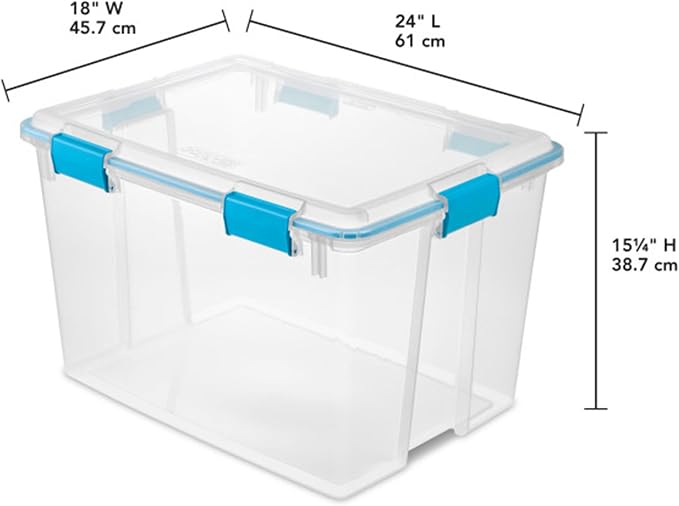 Sterilite 12-Pack Gasket Box, Weather-Resistant Storage Bins - Image 2