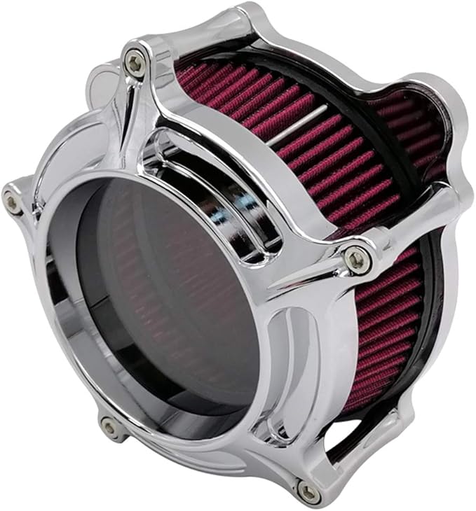 Harley Air Cleaner Chrome See Through Intake Filter Kit Cnc Cut by Unknown
