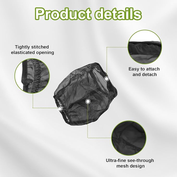 2 PCS Air Filter Cover for Car, Dustproof Cold Air Filter Protective Sock Cover - Image 3