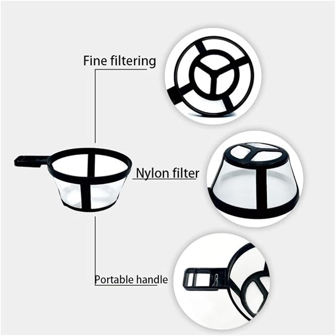 1/3/5/10pcs Coffee Filter Reusable Nylon Coffee Pot Filter Portable Basket Cup - Image 6