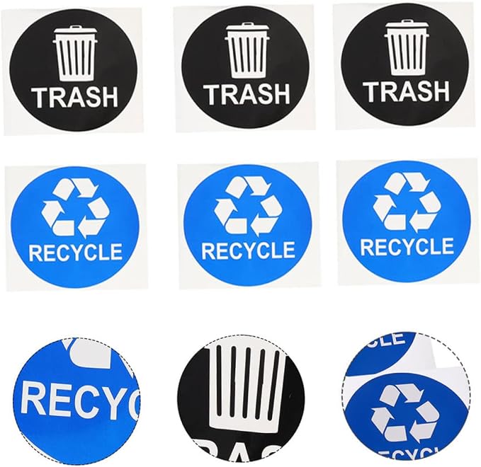 8pcs Garbage Sorting Stickers Waste Recycling Labels - Image 8