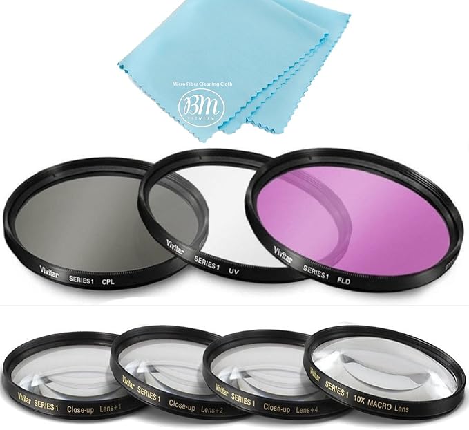 77mm 7PC Filter Set for Nikon COOLPIX P1000, P1100 Digital Camera by BMPremium