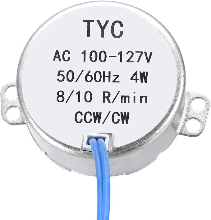uxcell Synchronous Motor AC 100-127V 8-10RPM 50-60Hz CCW/CW 4W D Shaft - Image 2