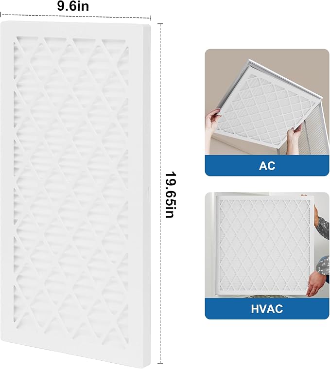 10x20x1 MERV 11 Air Filter, Quality AC/HVAC Furnace Filter，1 Reusable ABS Frame - Image 2