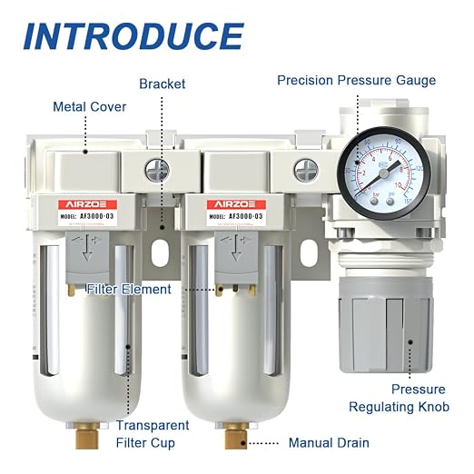 AIRZOE 3/8" NPT Air Dryer for Compressor-Air Compressor Water Separator - Image 3