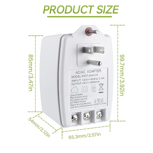 24V 40VA Plug in Thermostat and Doorbell Transformer Compatible - Image 2
