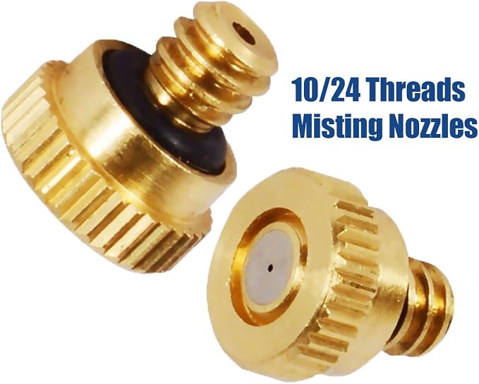 KUWAN 0.016" Orifice Thread UNC 10/24 Brass Misting Nozzles Low Pressure - Image 3